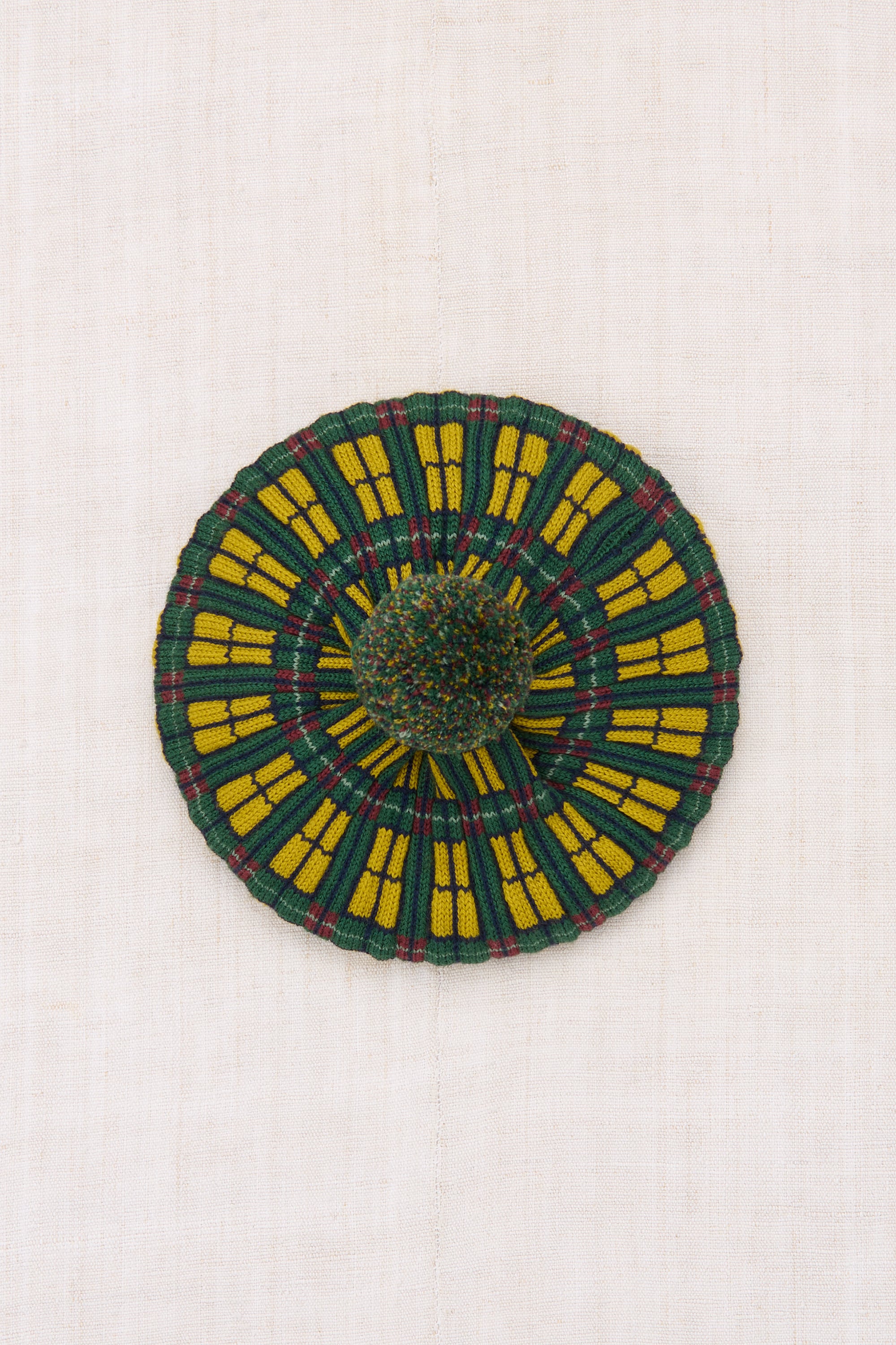 残り僅か KIDS【Misha & Puff】25 winter drop2 Window Plaid Beret / Laurel