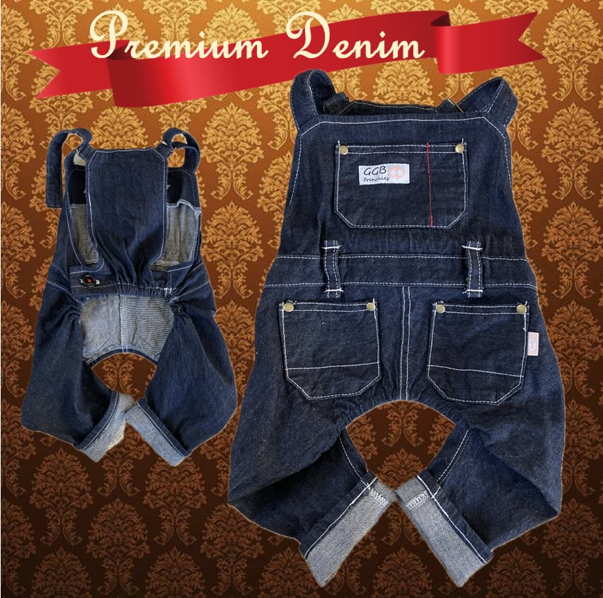 PRMIUM DENIM】オーバーオール 岡山デニム フレンチブルドッグ