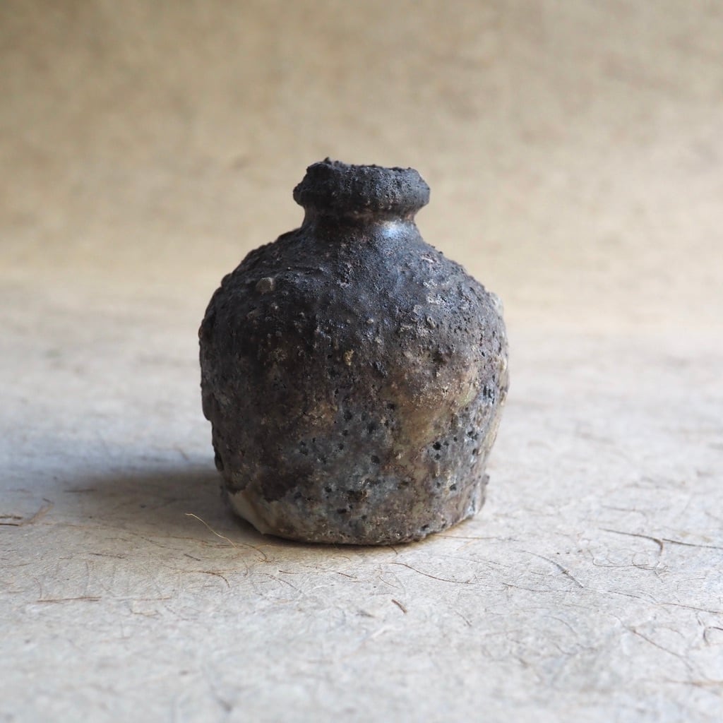 藤本 秀/焼締 蹲(小壺)①