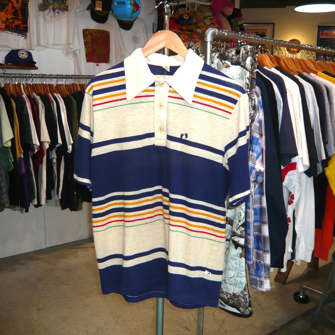70s HAN TEN ハンテン ポロシャツ ボーダー