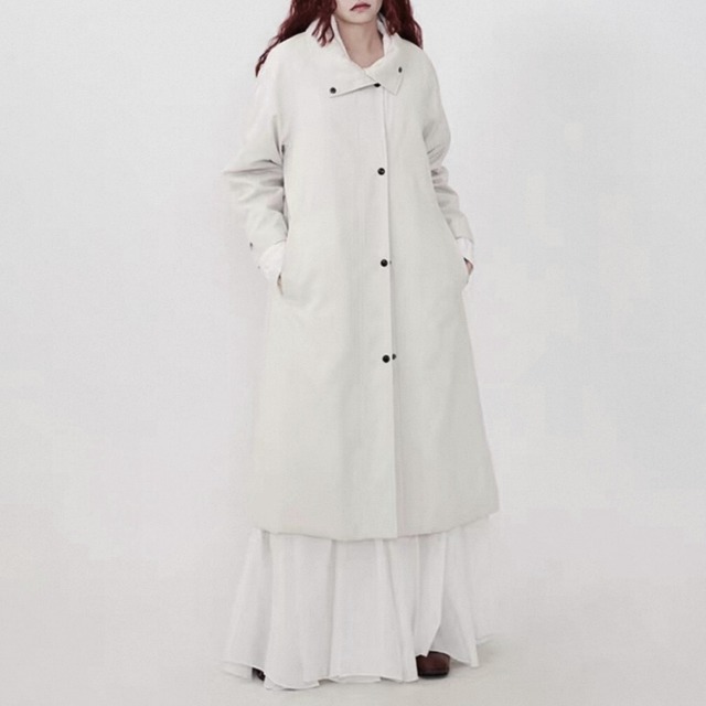 2way collar belted long coat【2color】 C1443