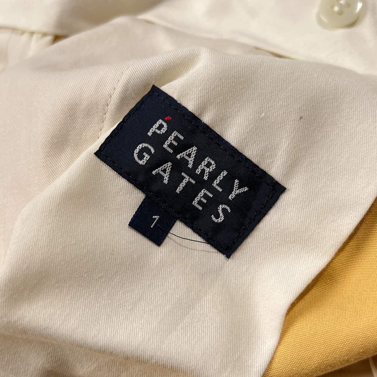 PEARLY GATES パーリーゲイツ 2タック コットン チノ パンツ 1/イエロー系 メンズ ゴルフウェア スポーツ 日本製