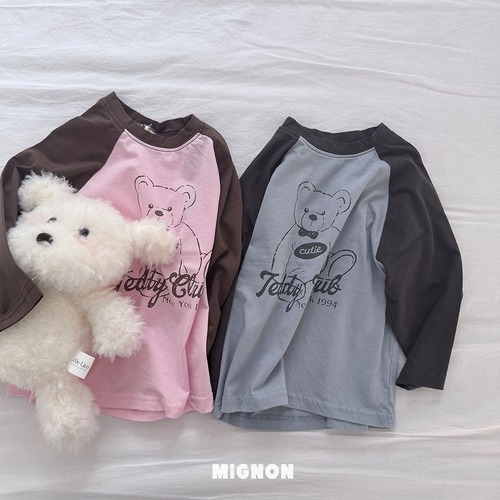〚予約〛Teddy color matching T-shirt <kids><Jr>