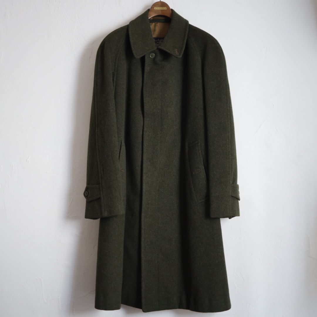 70s Vintage Burberrys Loden Green Coat【Made in England】