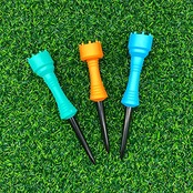 ダイヤゴルフ(DAIYA GOLF) ゴルフティー フリックティー 2段階高さ調節 ティーアップ高40・50mm 高耐久で柔軟性の高いエラストマーカップ 初心者 ゴルフ規則適合 日本製 3本入 TE-444