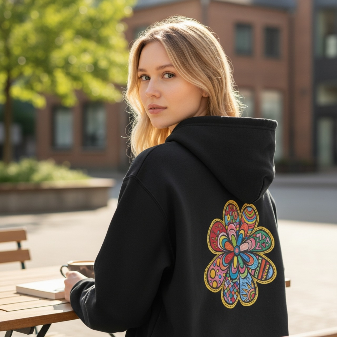 pipi パーカーＸＬ　花びらの想いたち