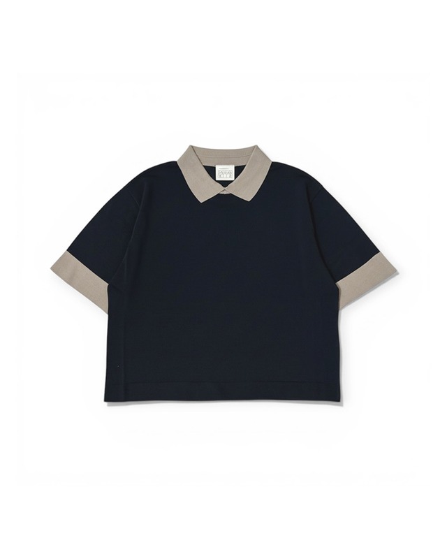 Collared Knit Navy / FAGRAS VITA