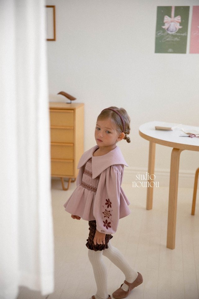 【予約商品】2025 冬 新作 STUDIO NOUNOU スタジオヌヌ 2色展開 ピピ刺繍ブラウス