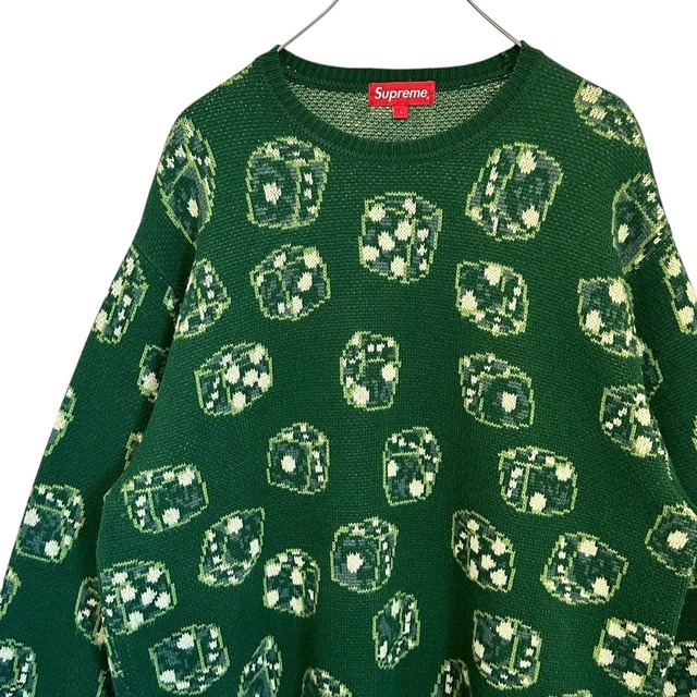 supreme シュプリーム ニットセーター L 総柄 ダイス サイコロ | 古着 