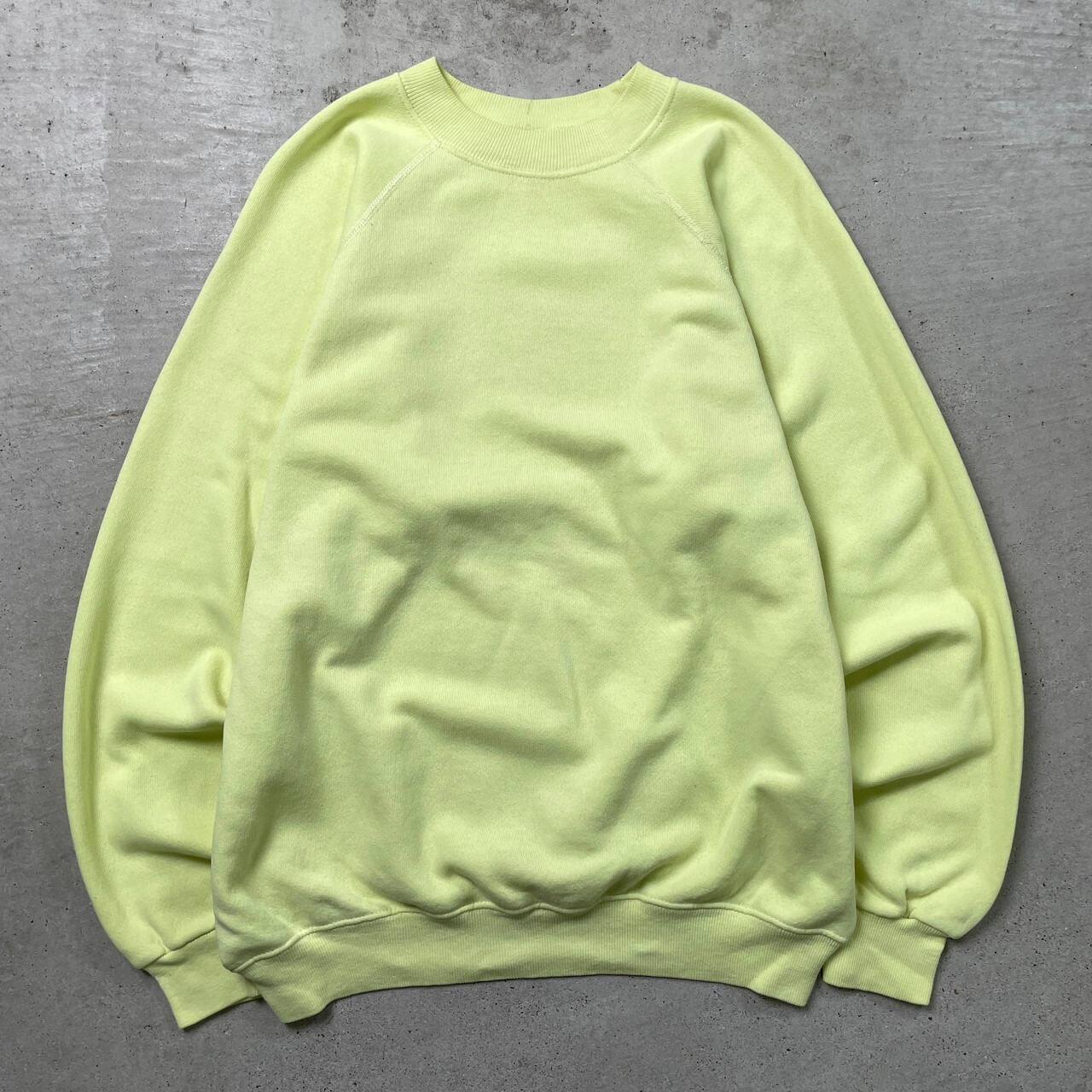 80年代 USA製 Hanes ヘインズ ブランクスウェットシャツ 無地 ラグラン 