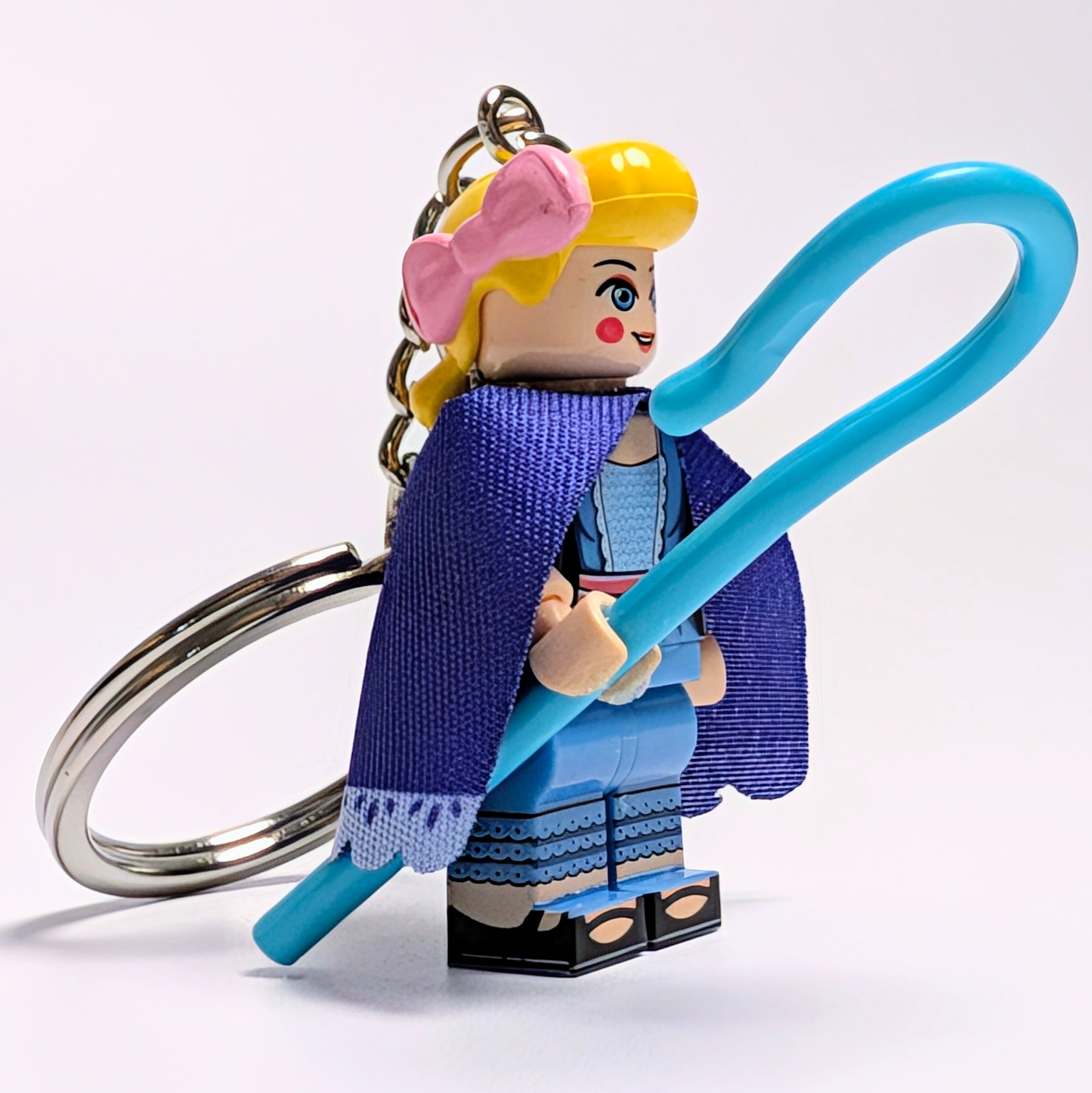 ★ブロックフィギュアキーホルダー★【トイ・ストーリー TOY STORY4 / 5 】 Bo Peep ボー・ピープ アクティブパンツver. / トイストーリー〚アメリカン雑貨 アメトイ〛