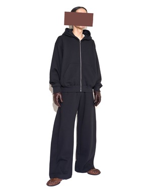 ssstein "YAK/COTTON SWEAT EASY TROUSERS〔BLACK〕"