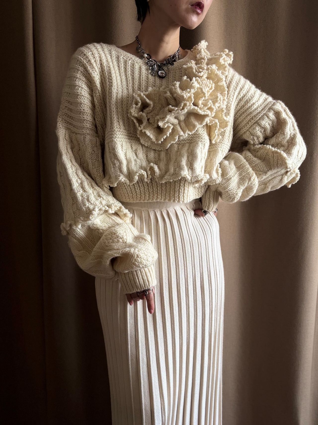 shell frill design remake knit-5129-1