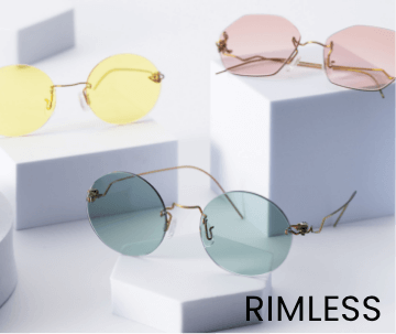 単焦点 or 度なし：東海光学レンズ：リムレスメガネ