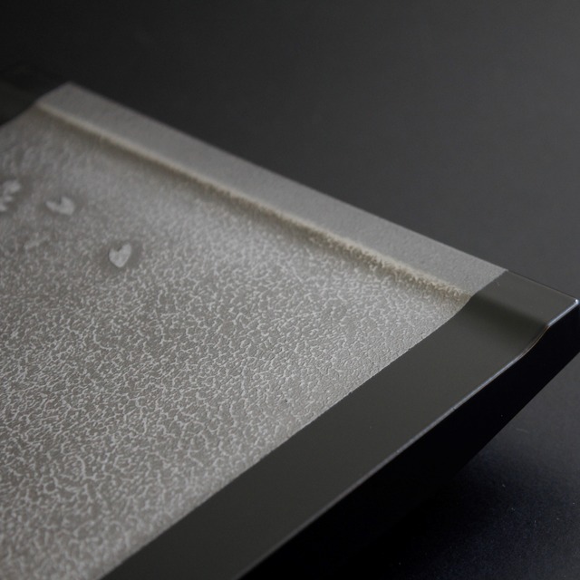 長角盛器(小)　春秋みなも銀彩乾漆（洗浄機対応）