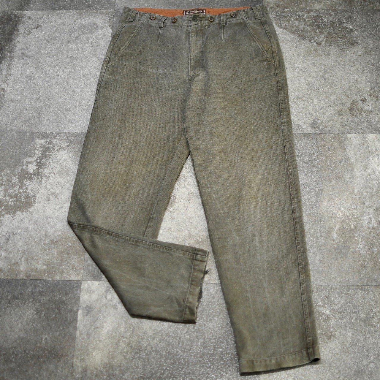marlboro classics fade herringbone twill denim pants