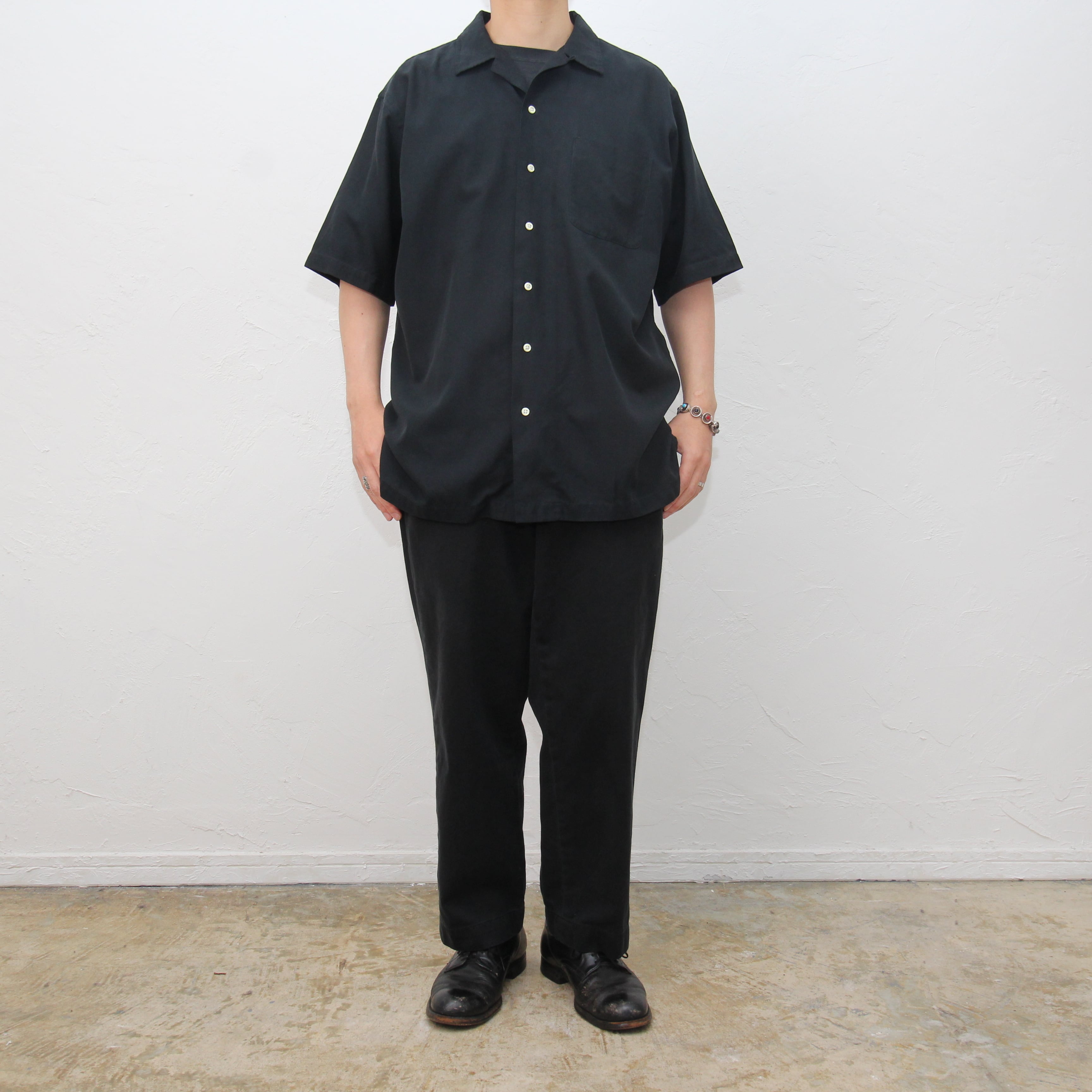 1990s～Polo by Ralph Lauren CALDWELL BLACK SILK COTTON S/S BOX