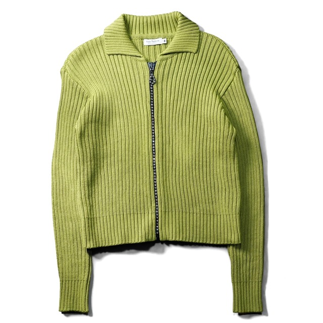 Vintage rhinestone zip up knit cardigan “made in USA“