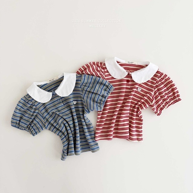 【即納】MELIKEY/Soul style collared T(blue/M)