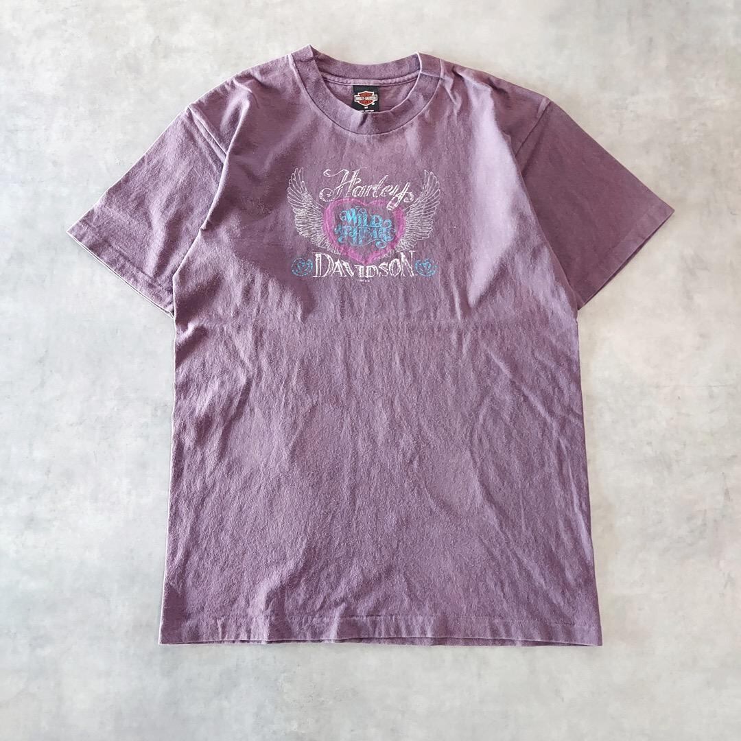 ハーレーダビッドソン プリントTシャツ 90s USA製 M 紫 14842 | fuufu