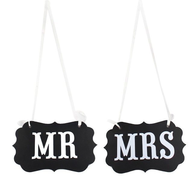 フォトプロップス "Mr. & Mrs."
