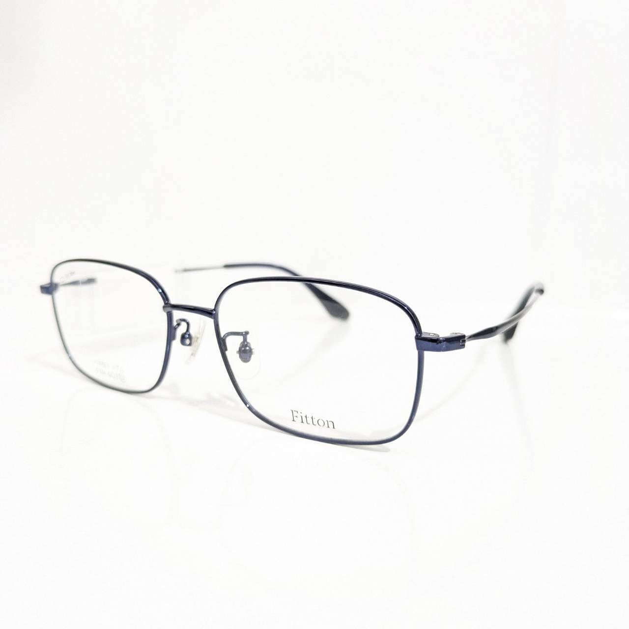 【Fitton】スクエアメタルフレーム ブルー