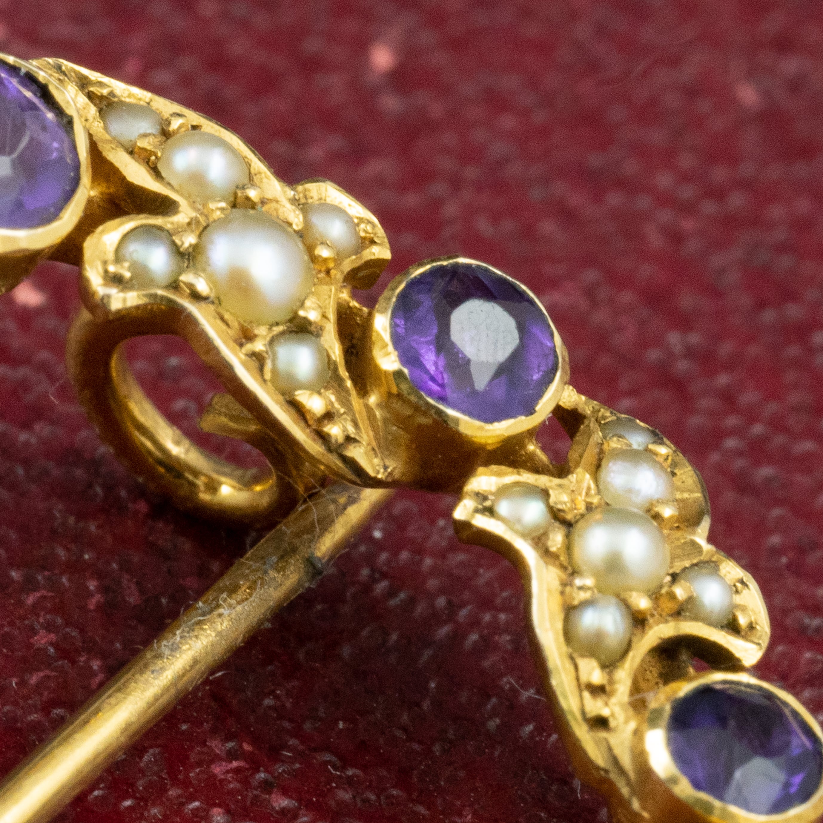 K9バイカラーアメジストリング＊英国アンティーク イギリス