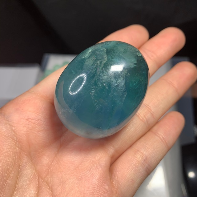 115たまご ブルーグリーンフローライト