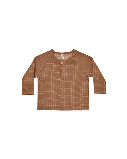 Quincy Mae - zion shirt / CINNAMON GRID