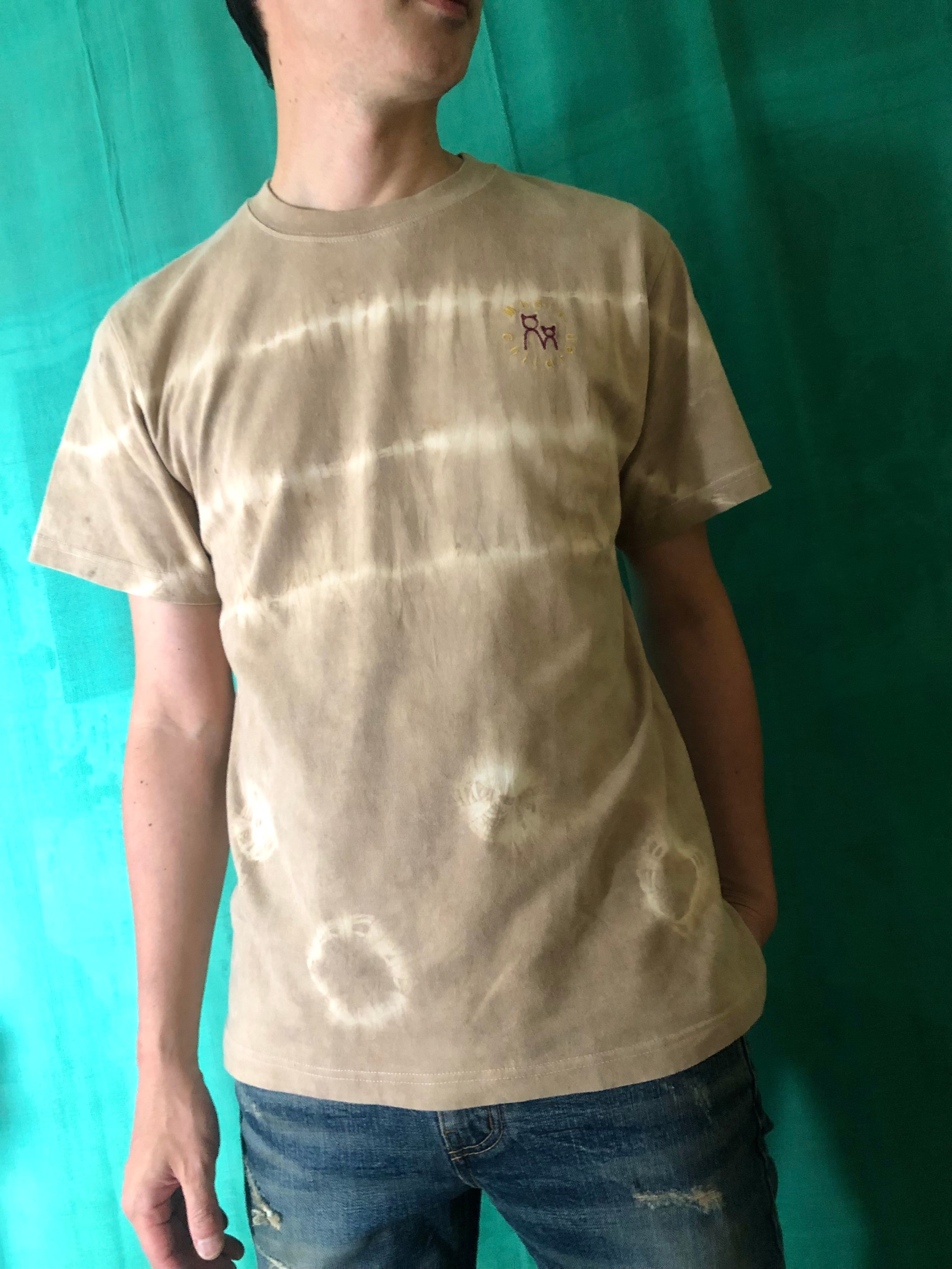 UNISEX 【M】コーヒー染めロゴTシャツ（水の中のビー玉） | music children