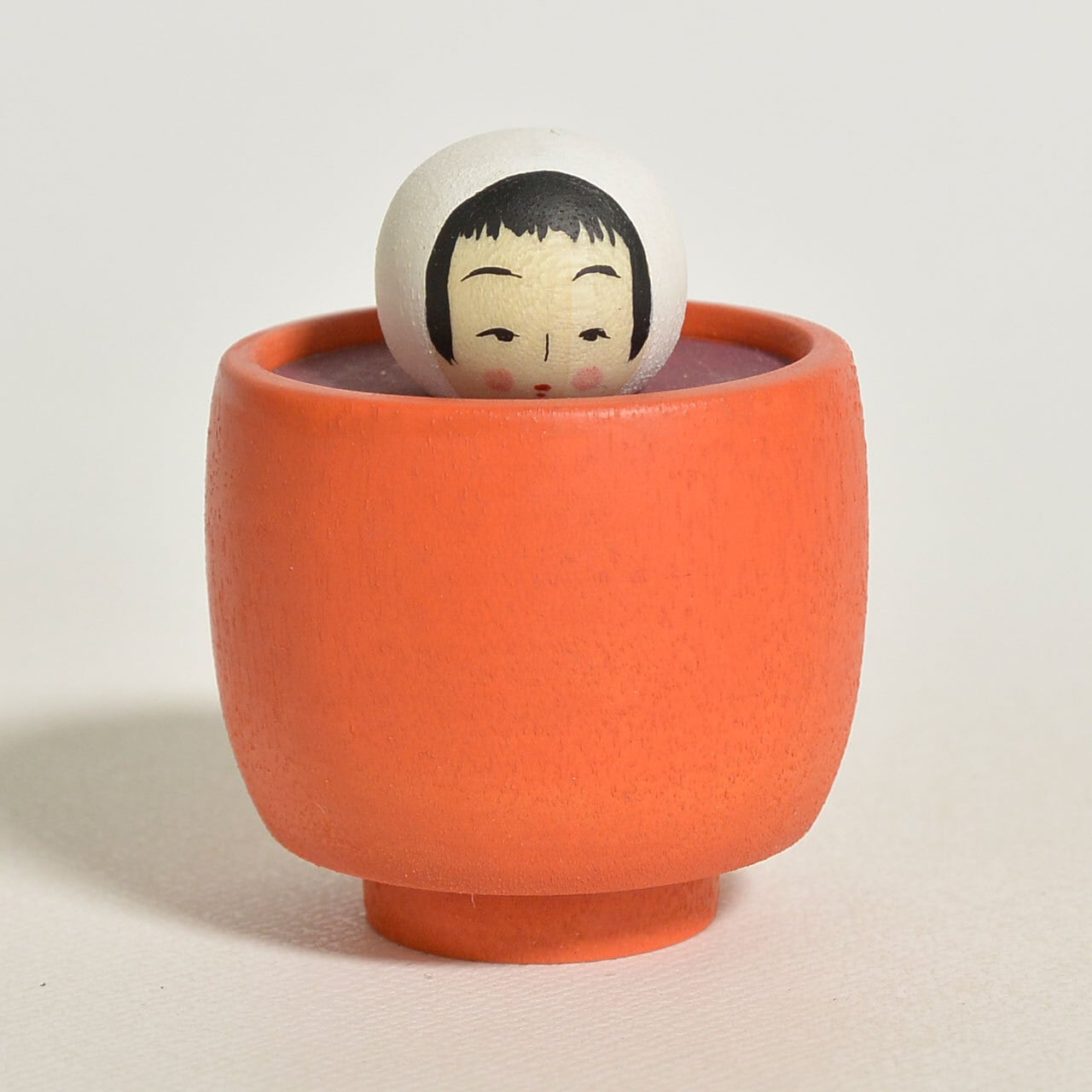 おしるこちゃんこけし 約1.5寸 約4.5cm 鈴木明 工人（作並系）#2349