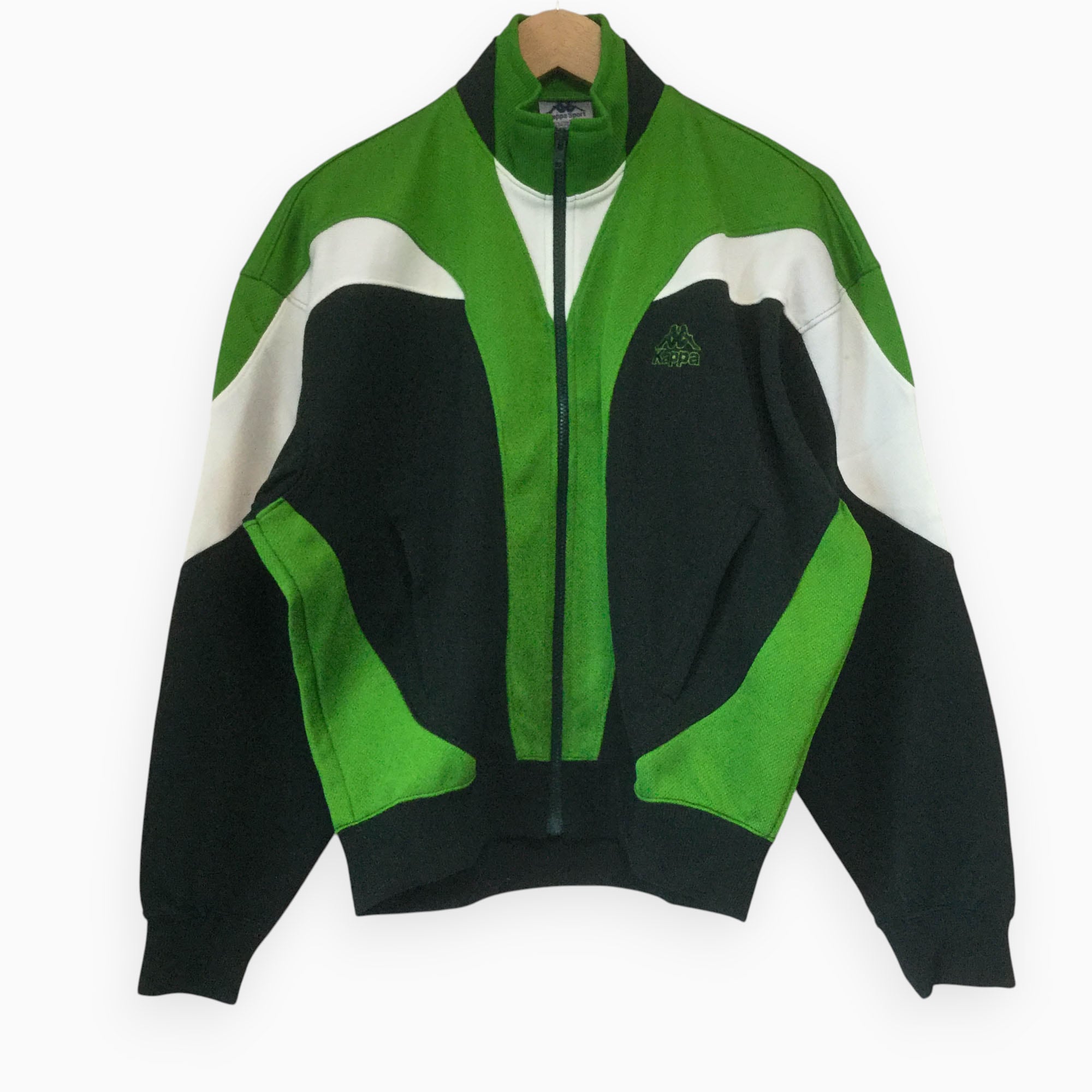 カッパ ジャージセットアップ】 90s 美品 レトロ 日本製 M 黒 緑 白