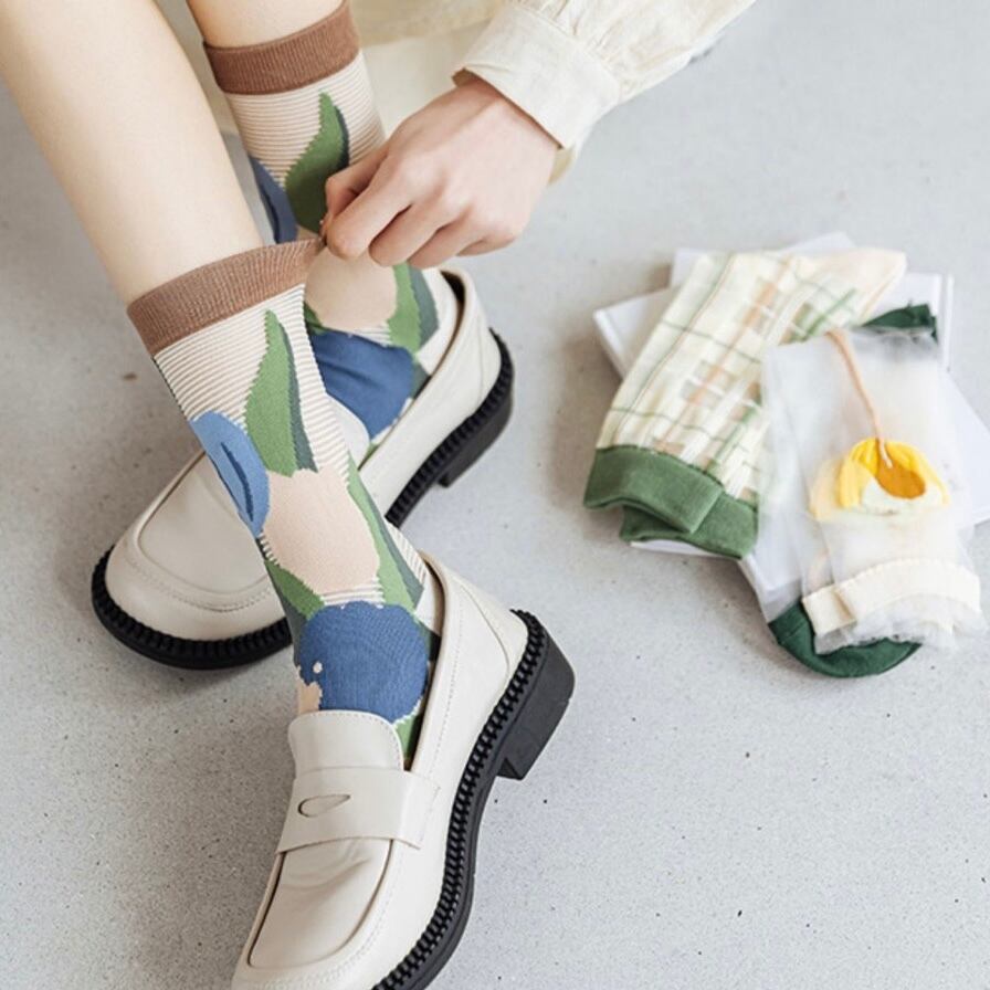生け花(いけばな)靴下3枚set
