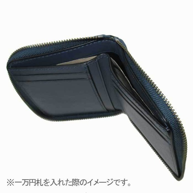 コーチ 財布 二つ折り 小銭入れなし メンズ Coach 379 Den レザー ラウンドジップ スモール ウォレット Itukl