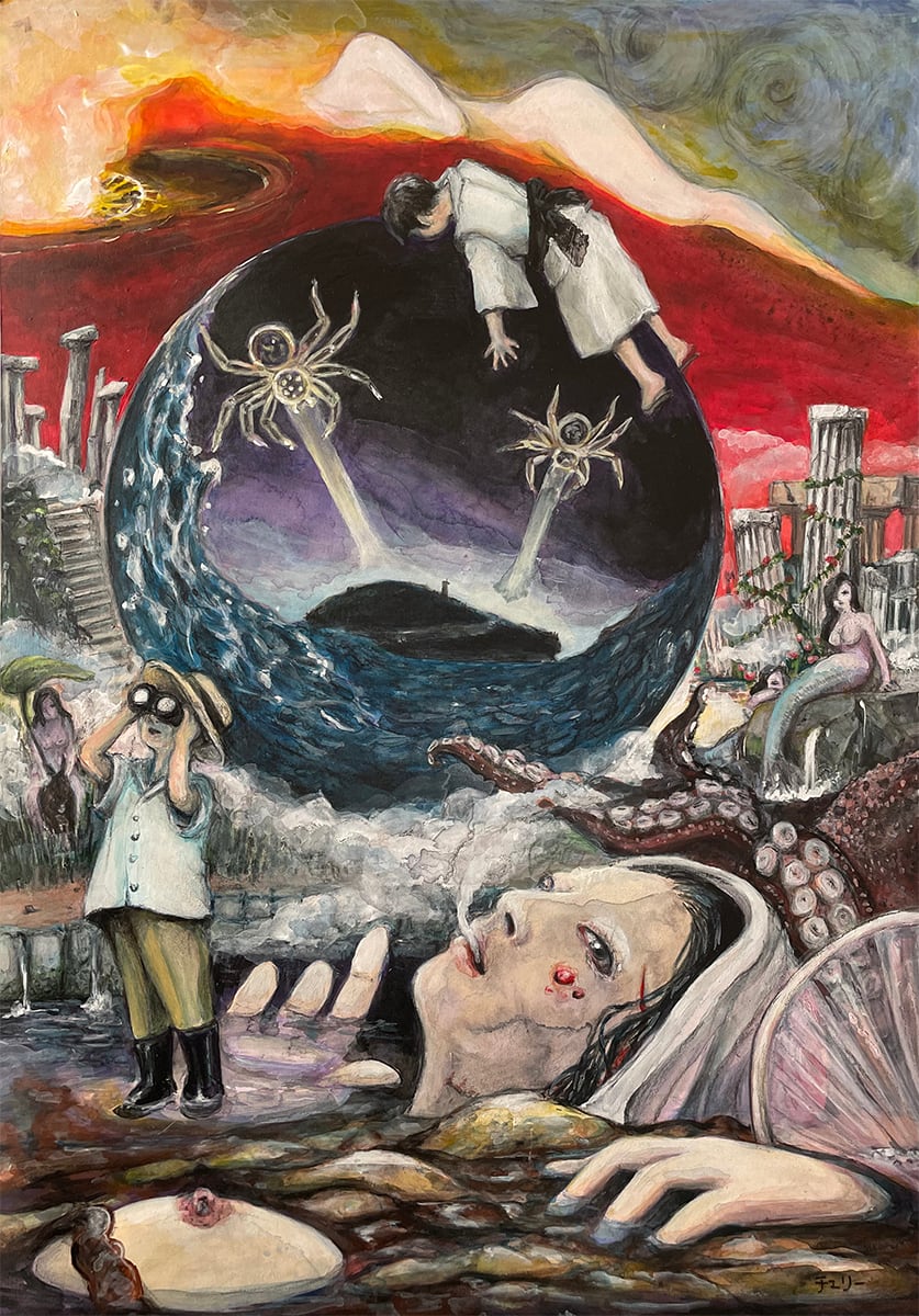 ヘザーブラウン 絵画 Anuenue ヘザーブラウン Anuenue レインボー額