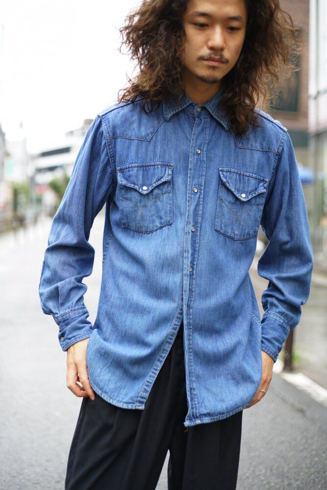 JC Penney] Vintage Denim Western Shirt 