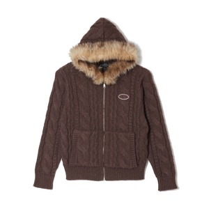 AFB / FUR ALAN KNIT HOODIE