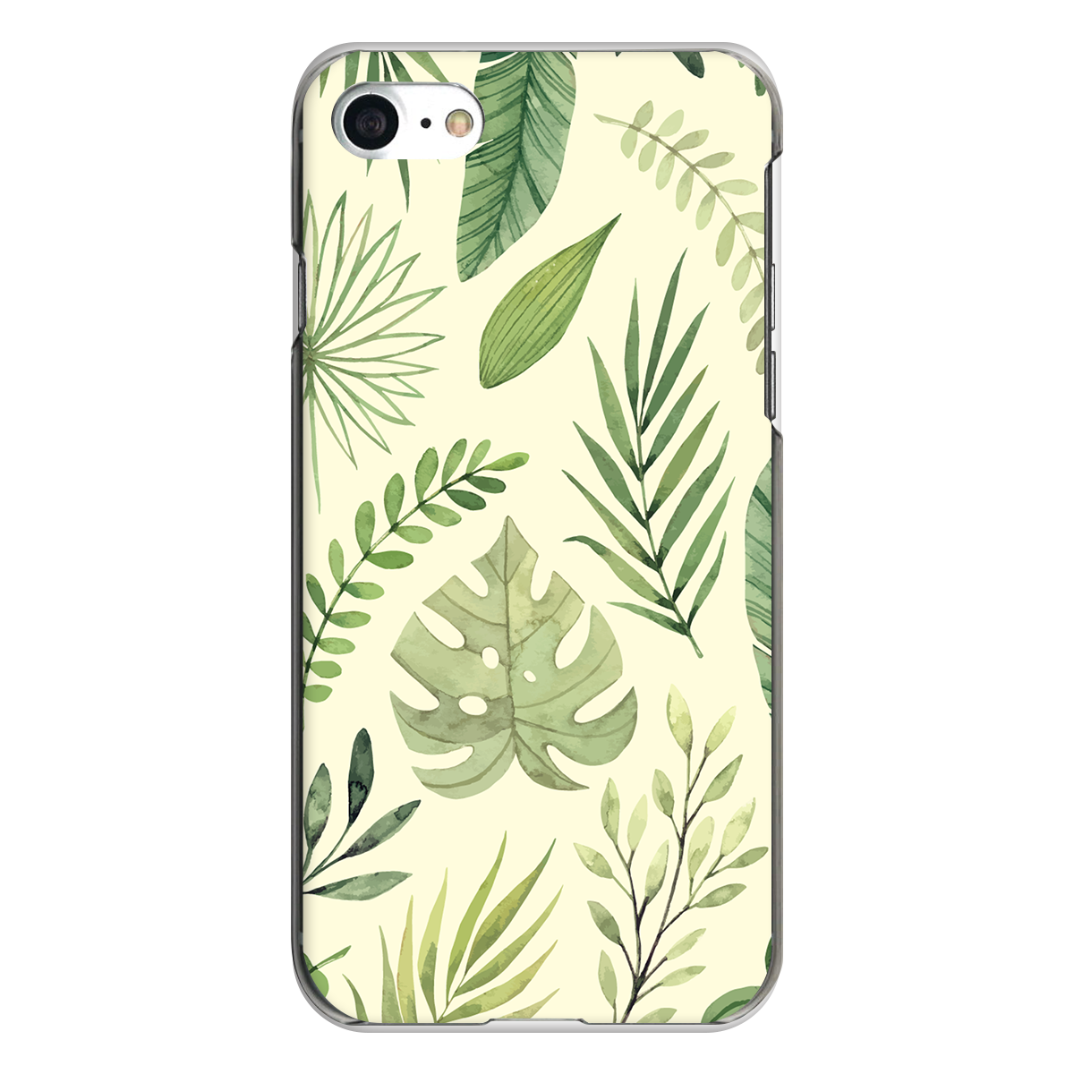 iPhone対応 スマホ ハードケース クリア リーフグリーン モダン デザイナーズ 【iPhone17 / iPhone16e / AQUOS / Xperia 他 iPhone / Android ほぼ全機種対応】 |desr2470