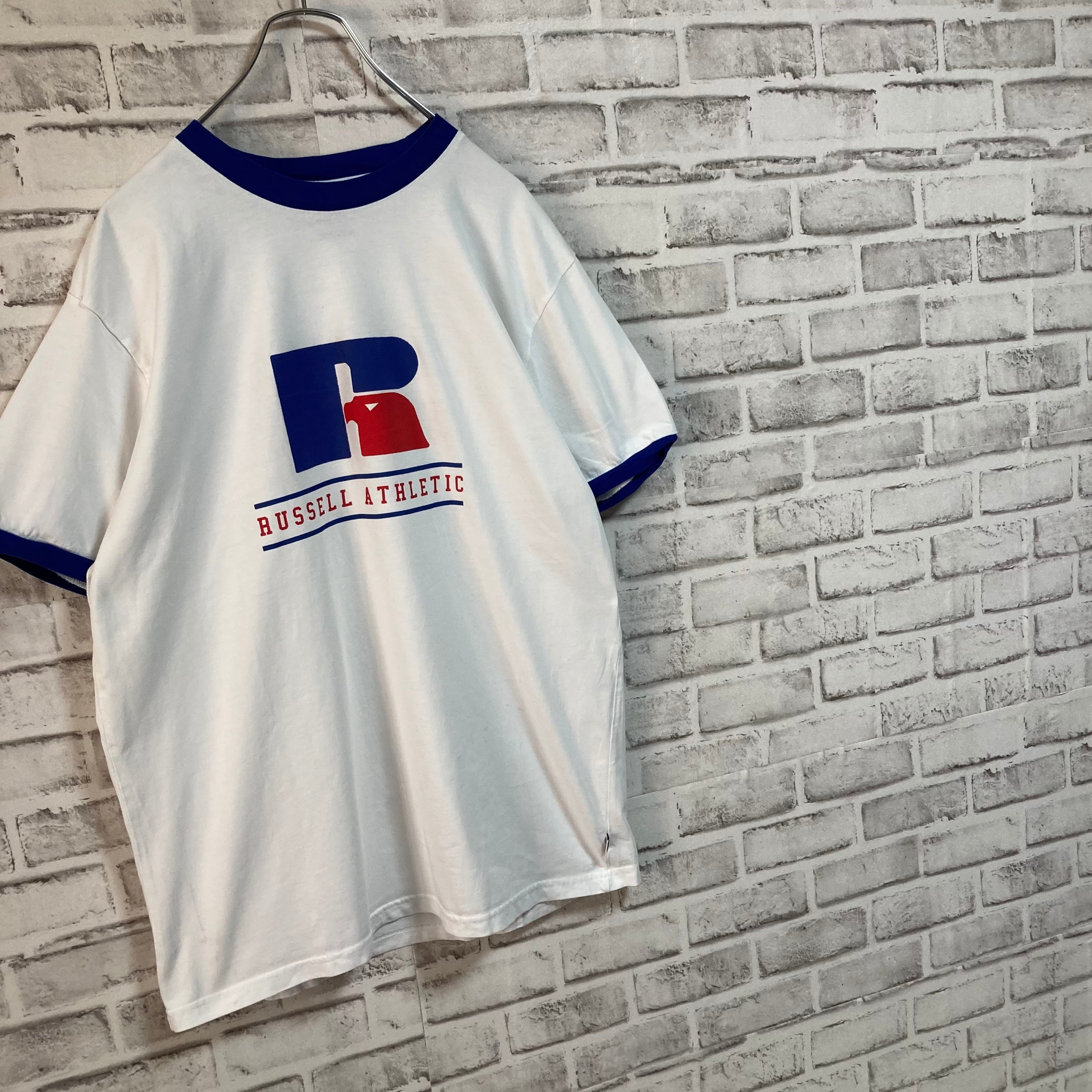 【Russell Athletic】S/S Ringer Tee L リンガー Tシャツ ビッグロゴ