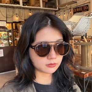 2Way Pilot Round Sunglasses ４Color　2wayラウンドサングラス　パイロット　サングラス　2way　Sunglasses