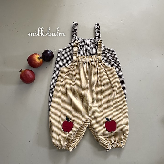 【取寄】milk balm|apple overall pants|アップルオーバーオールパンツ|XS-XL|kids|26 autumn