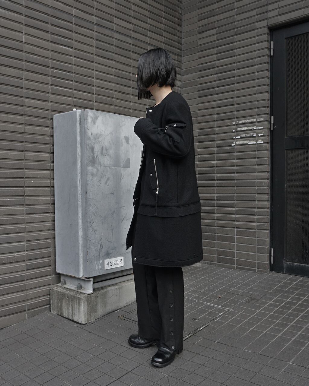 ASKYY / CONVERTIBLE LONGLINE BOMBER JACKET / BLK | ASKYY TOKYO