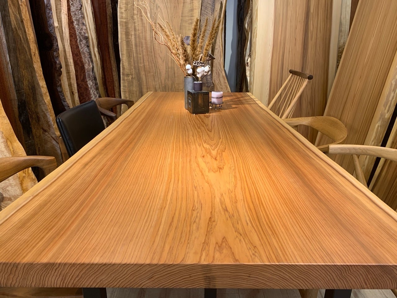 秋田杉（アキタスギ）_2060×850-890-1010×60_浅草本店_テーブル天板/一