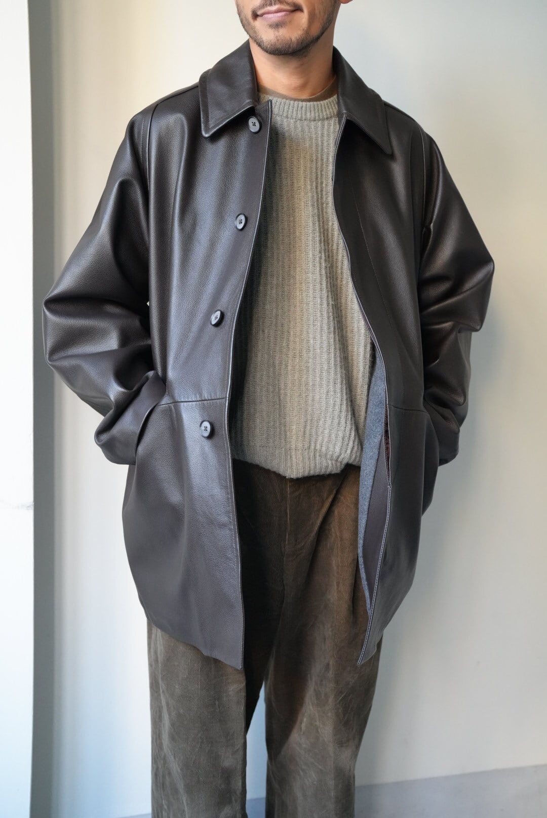 MAATEE&SONS LEATHER HALF COAT | TOMMY'S KURAMAE