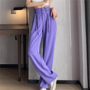 【送料無料】 パンツ ボトム 2色 ガウチョパンツ テーパードパンツ フレア Aライン ガウチョ ロング マキシ 編み上げ リボン かわいい 大人可愛い 大人女子 綺麗 シンプル カジュアル 大人 おしゃれ お洒落 こなれ感 ラフ コンサバ 着痩せ レディライク 無地 夏 30代 40代 レディース 女性用 ママ お出かけ 女子会 休日 お茶会 アウトドア 着回し 普段使い オルチャン 韓国 ファッション 体型カバー プチプラ デイリーユース オーバーシルエット   垢抜け ブラック パープル