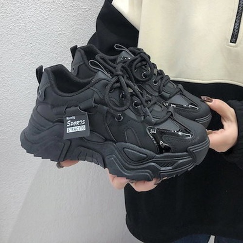 おしゃれ 2025 ダッド 厚底スニーカー 白 ローカット 韓国 美脚 歩きやすい 脚やせ レディース 春秋 厚底シューズ 黒