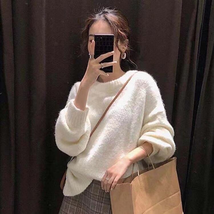 クルーネック　カラーニット　AJ11013-A004