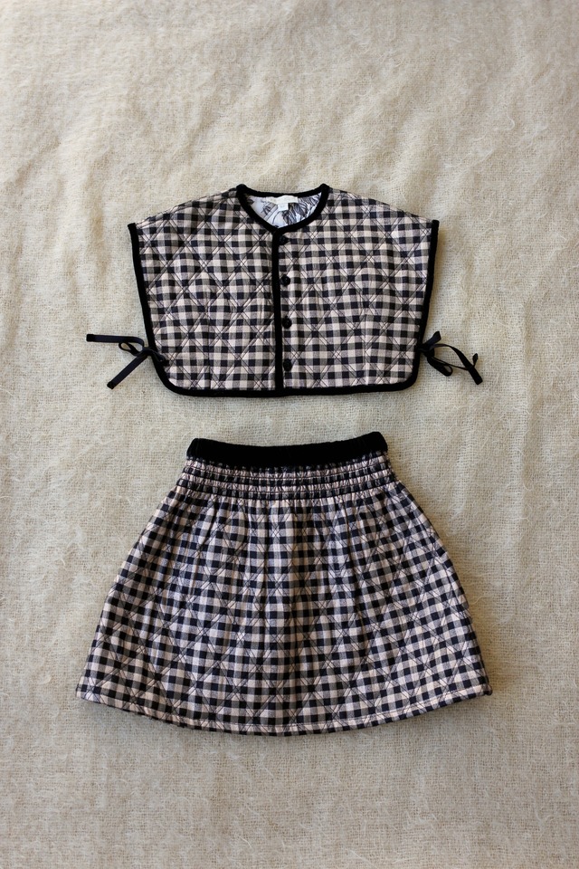 QUILTED TOP & SKIRT SET - 8y,10y,12y / Bonjour Diary