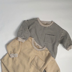 baby border pocket rompers B/Y