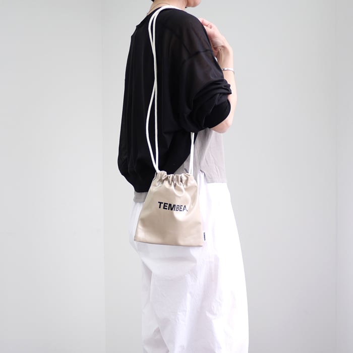 TEMBEA（テンベア） 巾着 POCHETTE [TMB-2586H] GINGHAM BLACK | tile